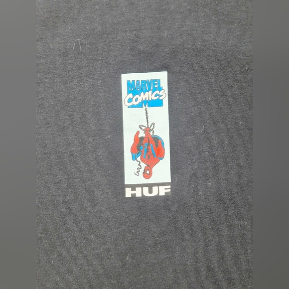 HUF x Marvel Spider-Man Black T-Shirt – Men’s Large - Picture 6 of 6